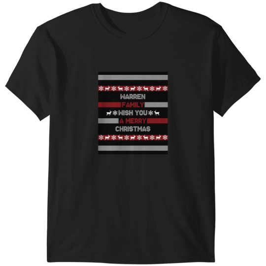 Discover Christmas Surname Xmas Santa Warren Family T-Shirts