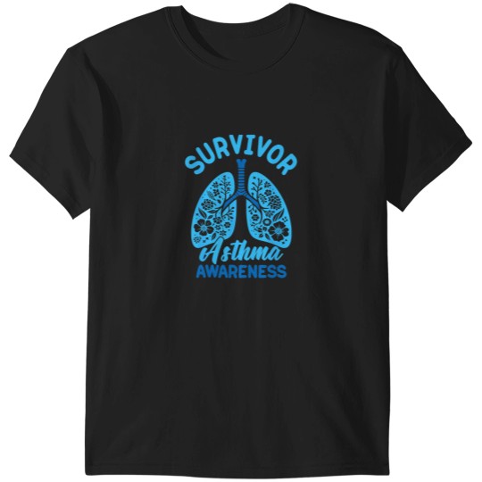Discover Survivor Asthma Awareness Shirt World Asthma Day T-Shirts