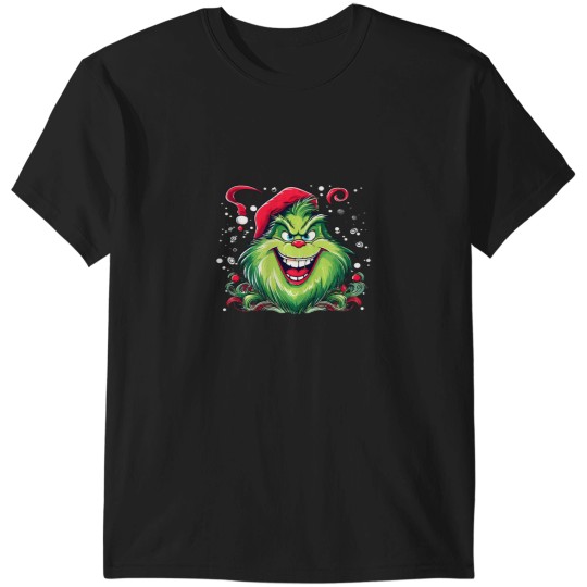 Discover Happy funny character Christmas Santa Hat T-Shirts