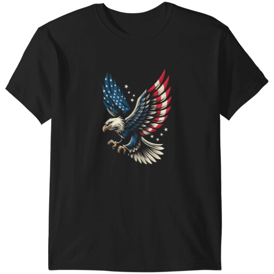 Discover Bald Eagle Patriotic American Flag 4th Of July T-Shirts