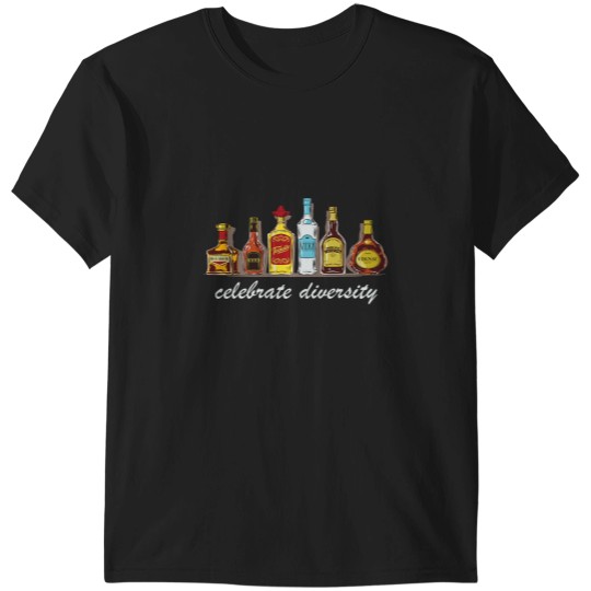 Discover Celebrate diversity liquor schnapps Funny drinking T-Shirts