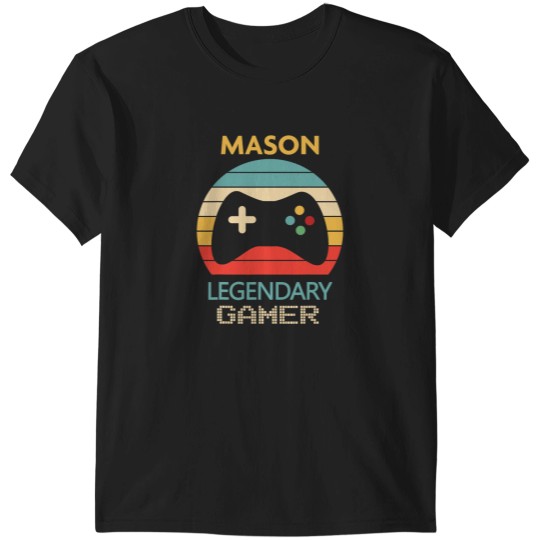 Discover Mason Name Gift Personalized Legendary Gamer T-Shirts