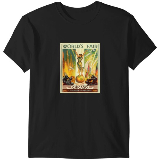 Discover Worlds Fair Chicago Vintagess Travel T-Shirts