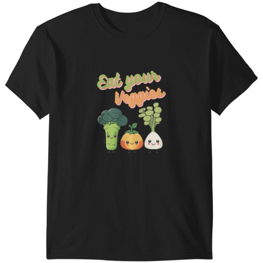Discover Eat Your Veggies Vegetarian Vegans Environmentalist Veggie Power T-Shirts