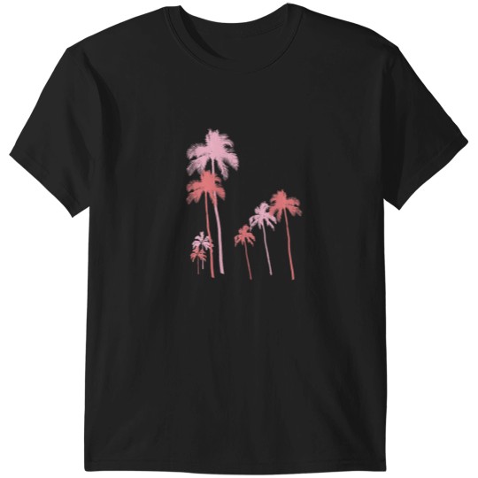Discover Pink Palm Trees Beach Gift T-Shirt