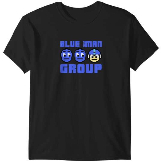 Discover Blue Mega Man Group T-Shirts