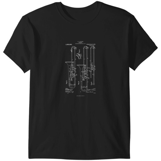 Discover Trombone Patent  Original Trombone Patent T-Shirts