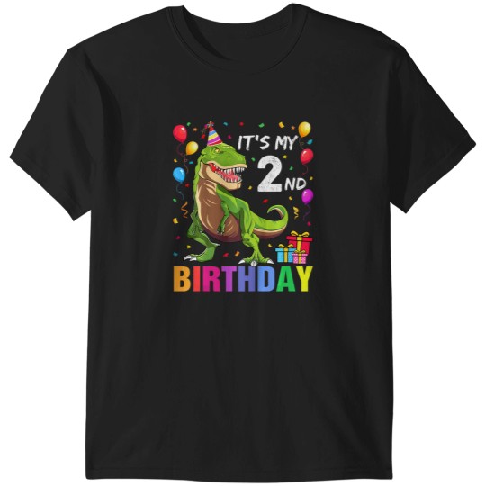 Discover Kids Its My 2nd Birthday Happy 2 Year TRex Shirt T-Shirts