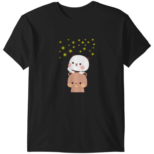 Discover Bubu Dudu Panda Bears Reaching the Stars T-Shirts