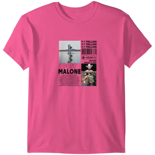 Discover Post Malone T Shirts, F-1 Trillion Album Vintage T Shirts