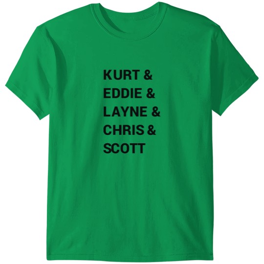 Discover Grunge Legends T-Shirt - Kurt, Eddie, Layne, Chris, Scott