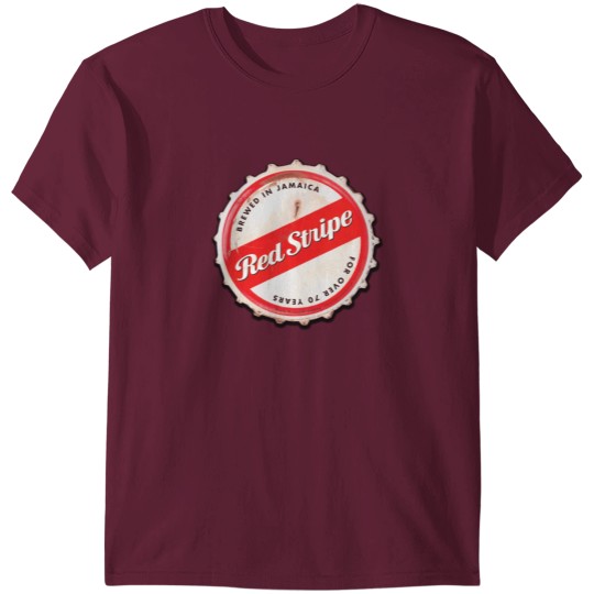 Discover Red Stripe Bottle Cap T Shirts