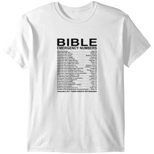 Discover Emergency Bible Numbers Coffee Mug T Shirts