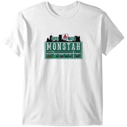Discover FAN OF FENWAY BOSTON BASEBALL MONSTER FEAR THE MON T Shirts