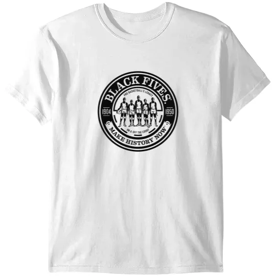 Discover Negro Basketball League Black Fives Team Logo Mens T Shirts