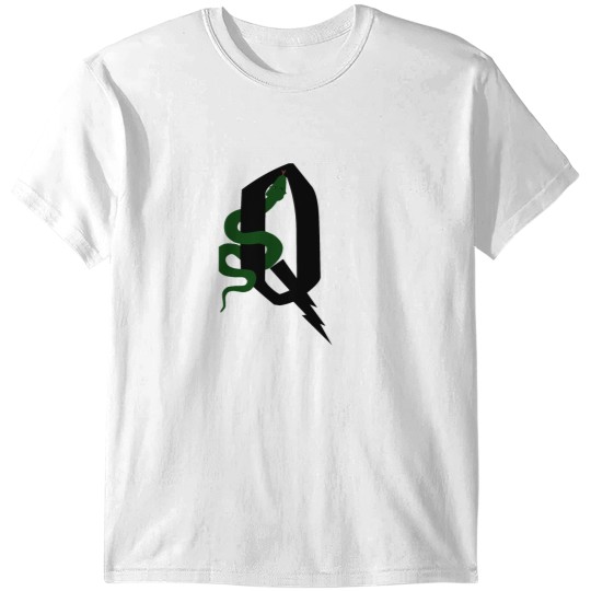 Discover Q letter harry hp slyther magic lettering T-Shirts