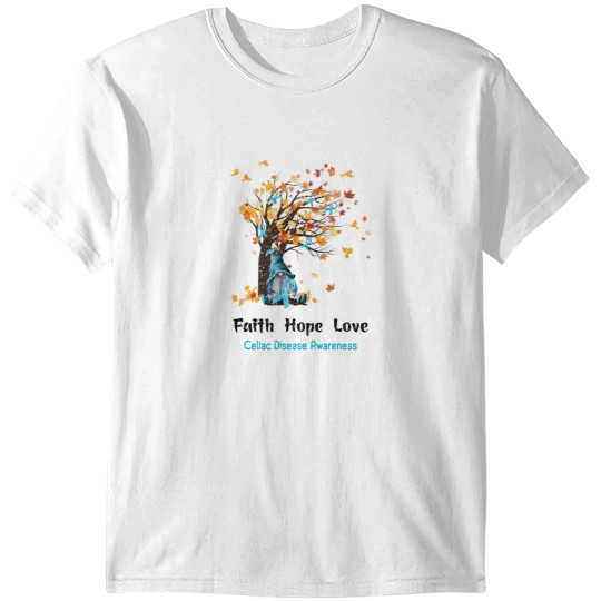 Discover Celiac Disease Awareness Faith Hope Love T-Shirts