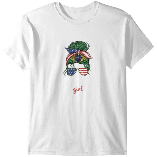 Discover Carioca Rio De Janeiro Brazilian Girl Flag T-Shirts