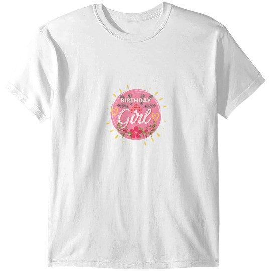 Discover BIRTHDAY girls Pinkys flourish giftcard Fitted V-Neck T-Shirts