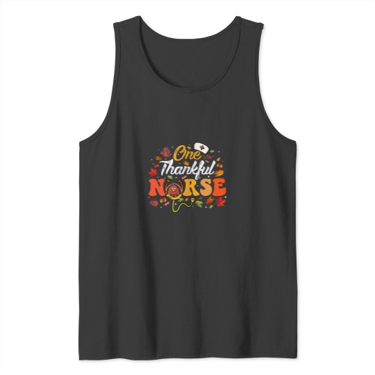 Discover One Thankful  Stethoscope Turkey Autumn Tank Tops