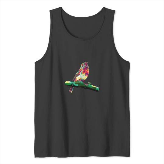 Discover cute colorful berd pop art for lovers Birds Watching Birding Tank Tops
