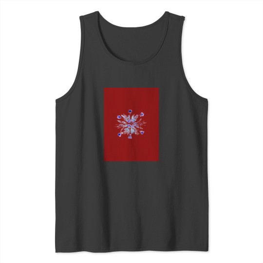 Discover _Snowflake_ nature print (red background) Graphic Tank Tops