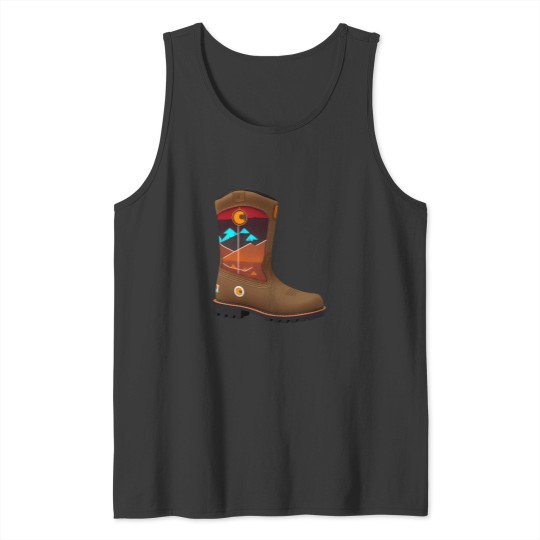 Discover Cowboy Boot , Cow Boot Tank Tops