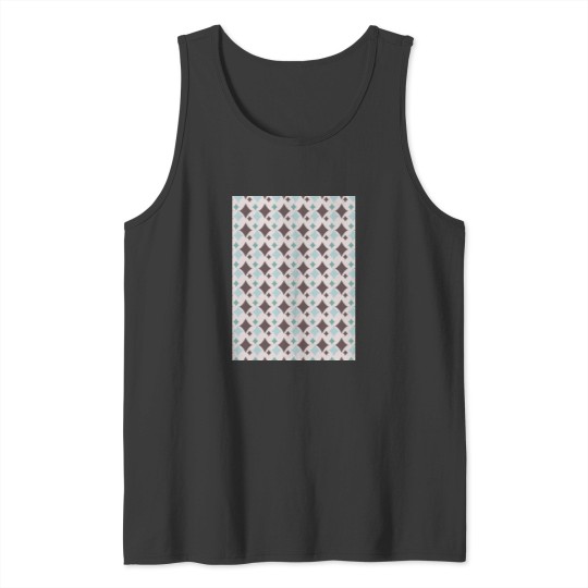 Discover Colorful Diamond Shapes Modern Maximalist Pattern Walnut Brown Graphic Tank Tops