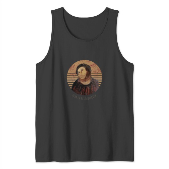 Discover Viva La Restauracion Jesus Fresco Restoration Fail Meme Tank Tops