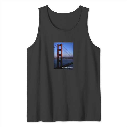 Discover Golden Gate Bridge at Sunset Tank Tops