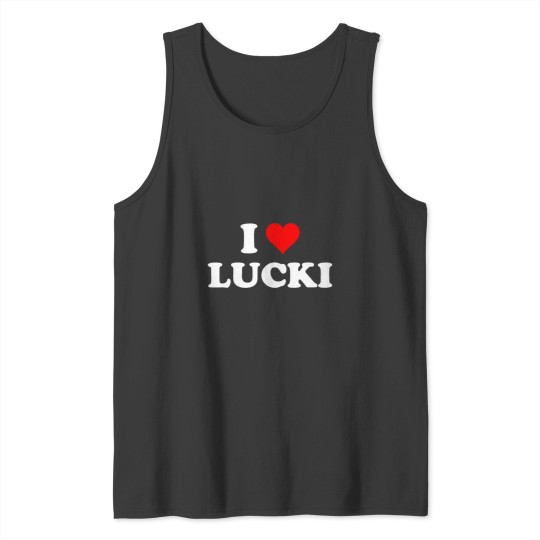 Discover i love lucki i heart lucki red heart Tank Tops