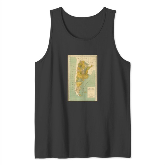 Discover Vintage Map of Argentina (1910) Tank Tops