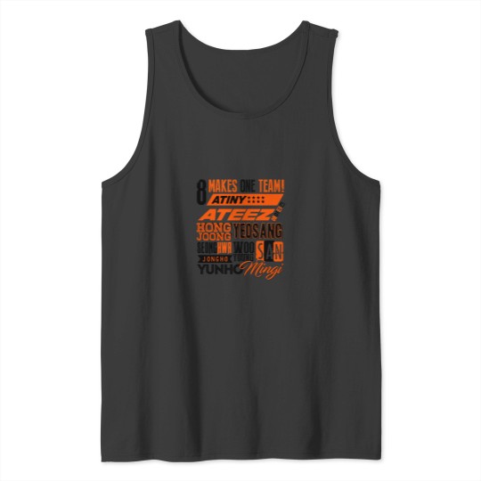 Discover ATEEZ Font Collage Tank Tops