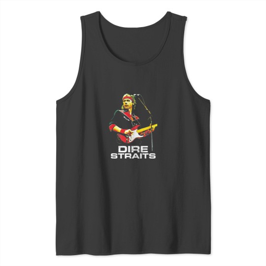 Discover Straits State Sultans of Swing White  Sticker Tank Tops