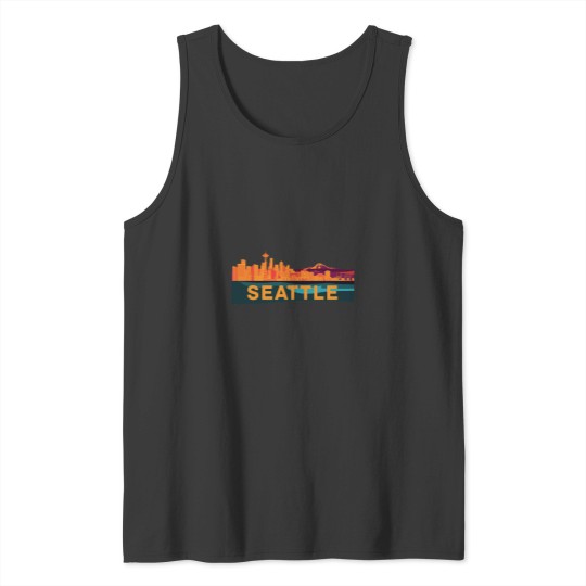 Discover Abstract Seattle Cityscape Tank Tops
