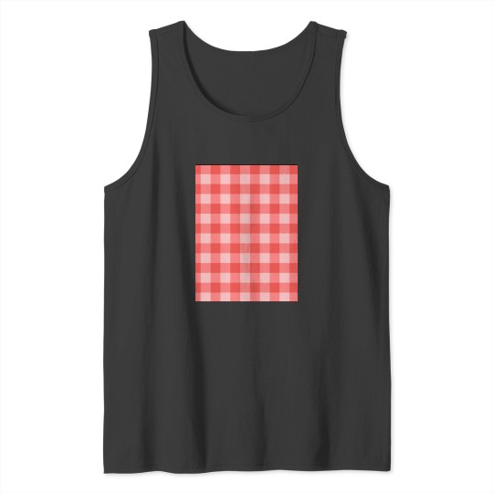 Discover Red checkered tablecloth pattern Graphic Tank Tops