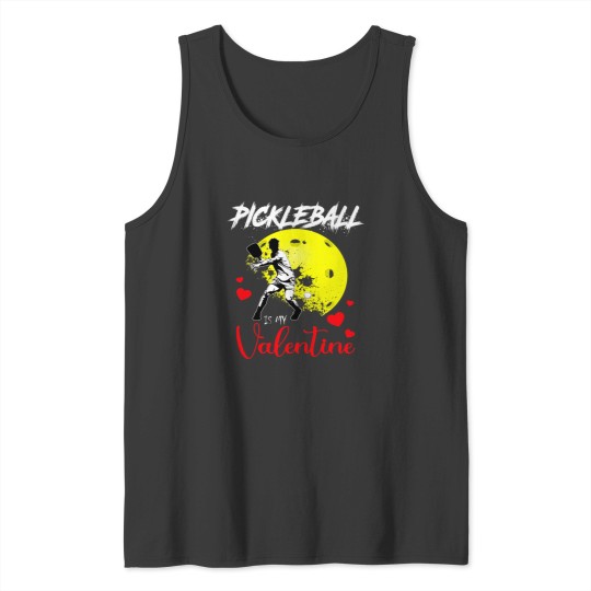 Discover Pickleball Is My Valentine Pickleball Heart Valentines Day Tank Tops