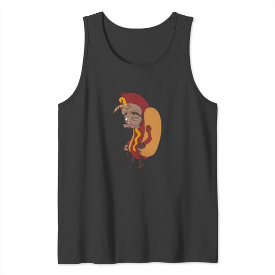 Discover Big Mouth - Rick the Hot Dog Monster Sticker.png Tank Tops