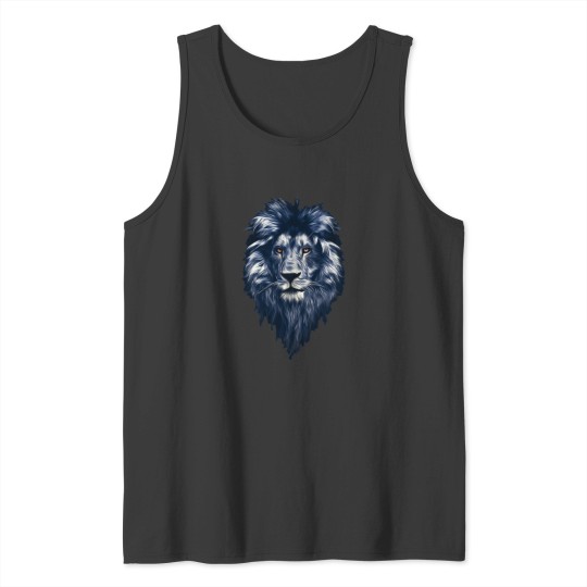 Discover the blue lion Sticker Tank Tops