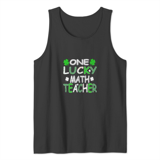 Discover One Lucky Math Teacher Patrick’s Day Premium Tank Tops