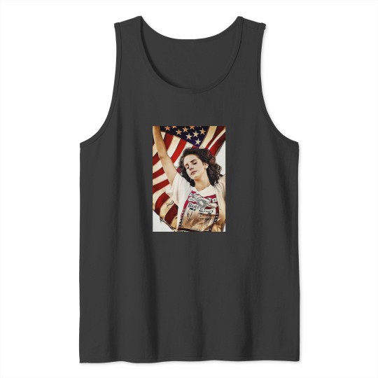 Discover Lana del ray - USA Flag Tank Tops