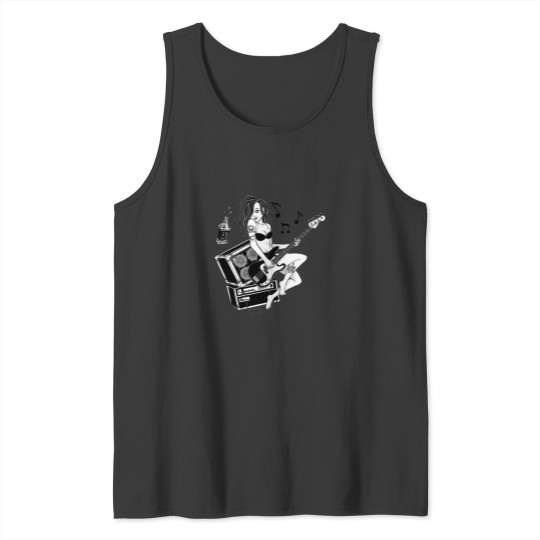 Discover Girl Singer Guitar Rock Tank Tops