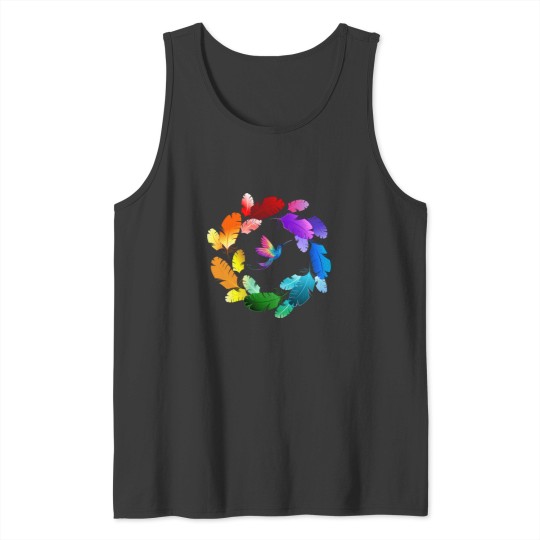 Discover A Colorful Bird Showing Beauty of Colors Sticker Tank Tops