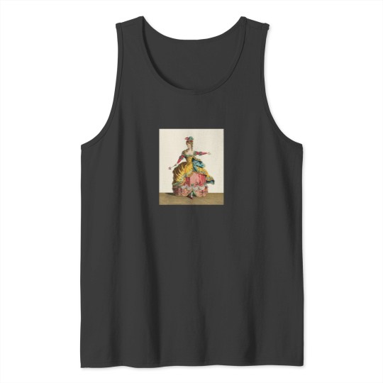 Discover Marie Antoinette Antique Color Lithograph Tank Tops