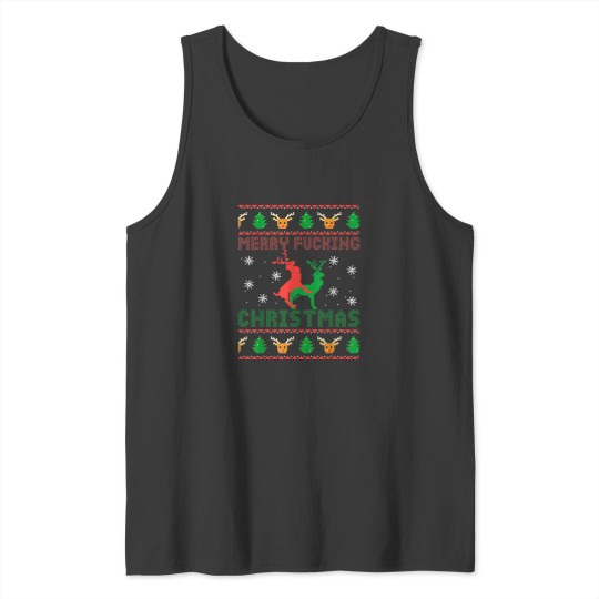Discover Funny Ugly Christmas Sweater Men Women Adult Fun Xmas Tank Tops