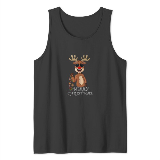 Discover Merry Christmas Reindeer Funny Family Pajamas Xmas Tank Tops