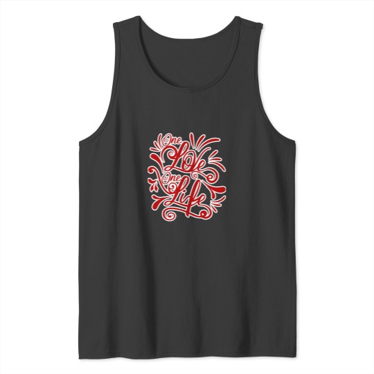Discover u2 one love one life red Tank Tops