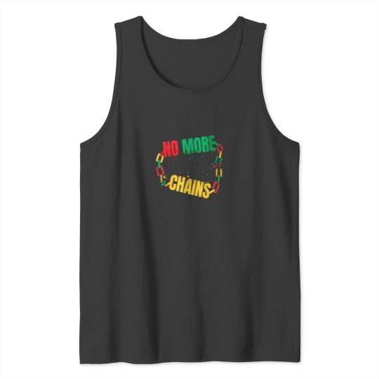 Discover African Heritage No More Chains Freedom Day Logo Tank Tops