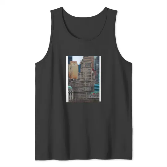 Discover Downtown Manhattan New York City Baseball ¾ Sleeve Tank Tops