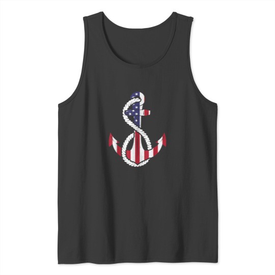 Discover American Flag Anchor Patrioticic Memorial Day 4T Tank Tops